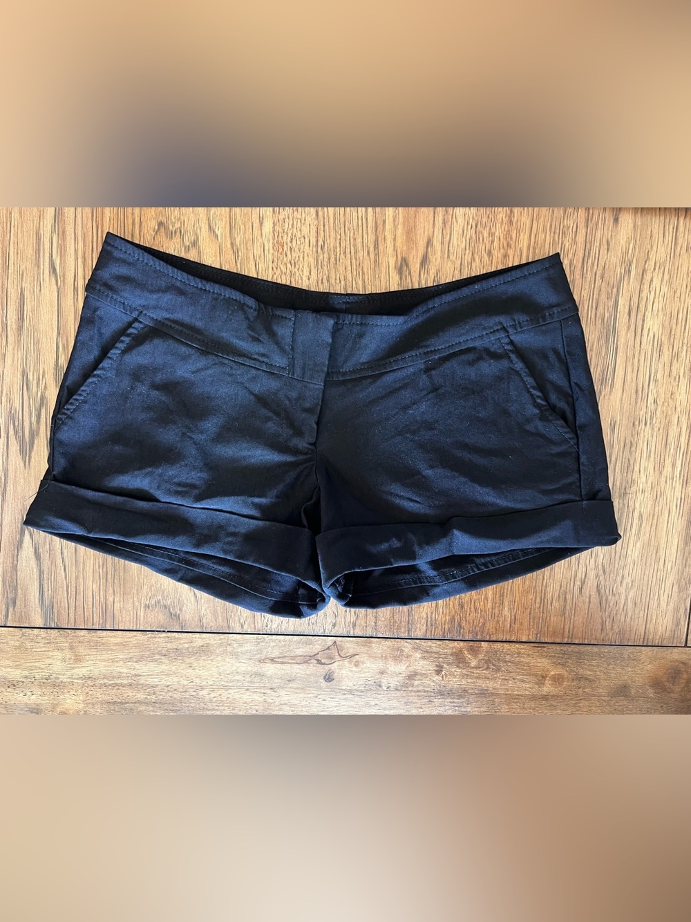 Y2K Charlotte Russe Black Cuffed Dress Shorts